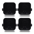 Водонепроницаемый морской динамик, 4 дюйма, 2 пары, мощное поверхностное крепление, уличная Колонка для лодки, для квадроциклов, мотовездеходов, тележек для гольфа, грузовиков, яхт, мотоциклов