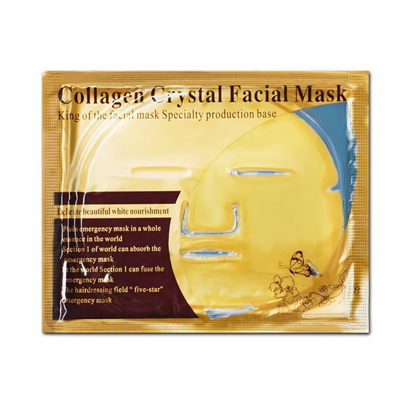 1Pcs 24K Gold Collagen Face Mask Crystal Facial Masks Moisturizing whitening Anti-aging Skin Care Korean Cosmetics | Красота и