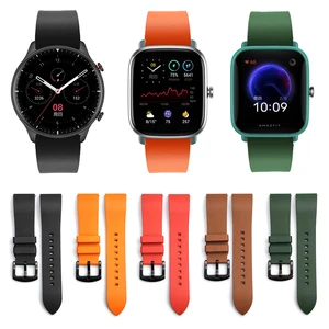 Fluorine rubber strap for huami amazfit gtr 2 / gts 2 mini silicone band watchband for amazfit gtr2 / stratos 3 / bip u bracelet 1 Item image