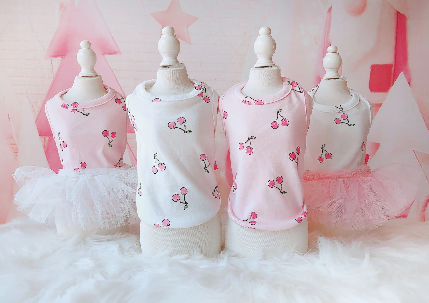 Летние жилеты для собак с принтом вишни весны и лета 2019 одежда домашних животных