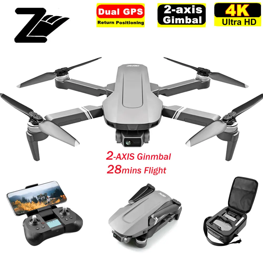 F4 GPS беспилотные летательные аппараты с 5G Wi Fi FPV 4K двойной Камера Профессиональный
