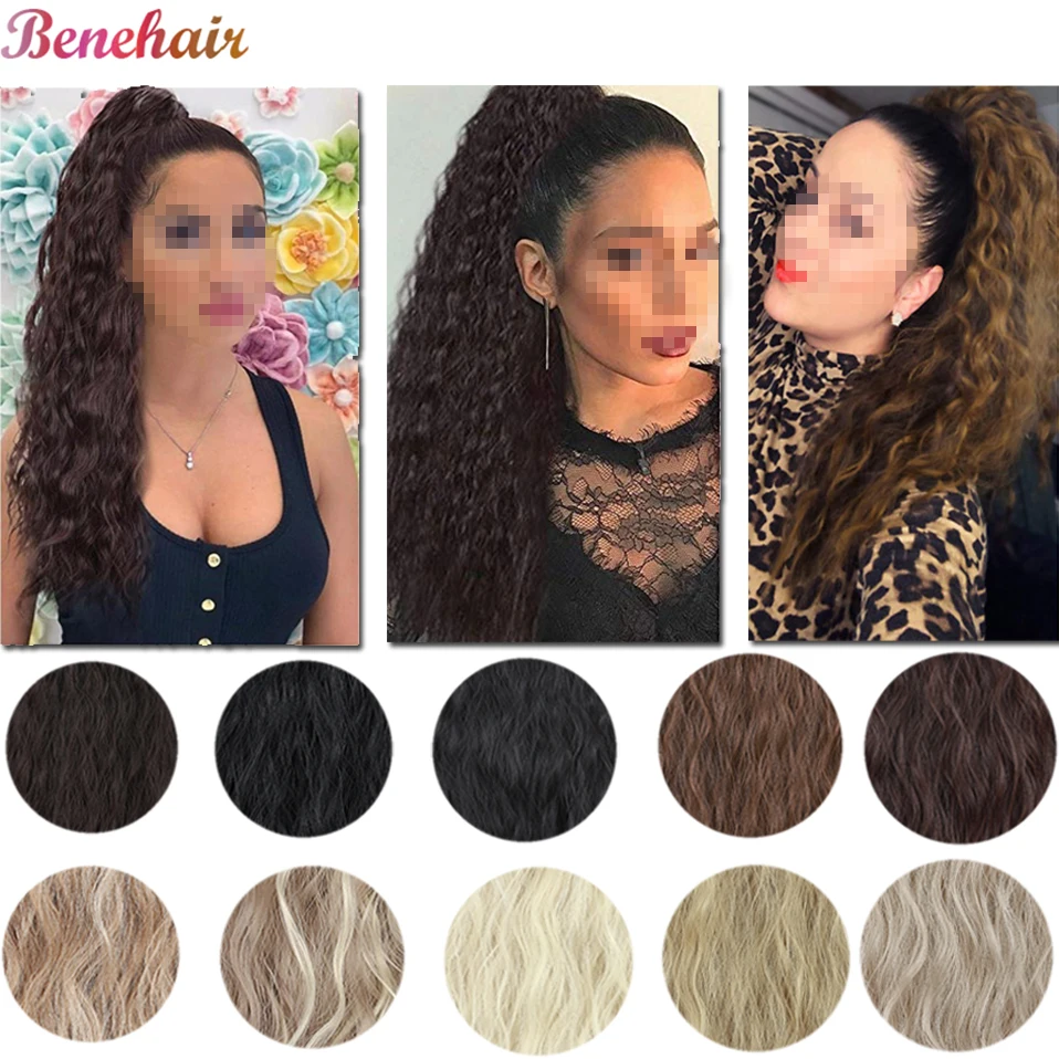 Женский удлиненный коготь Benehair синтетический конский хвост 18/24 дюйма | Шиньоны и