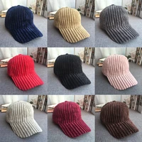 2021 new autumn and winter ladies baseball cap european and american style corduroy corduroy warm caps fashion all match hat