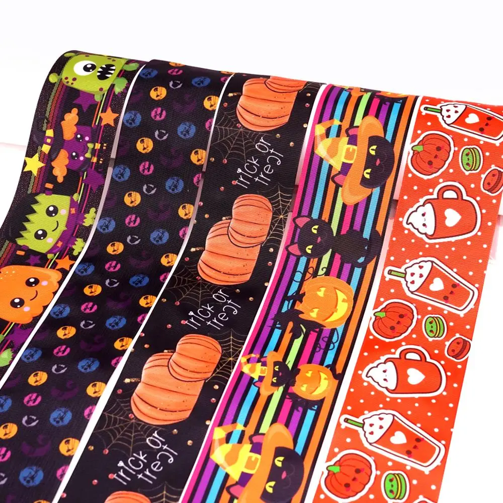 Бесплатная доставка 50 ярдов мультфильм печатных grosgrain ленты 31109 | Дом и сад