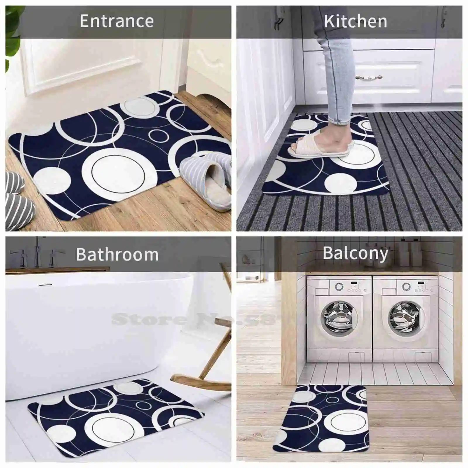 Круглый дизайнерский мягкий домашний Противоскользящий коврик для всей семьи