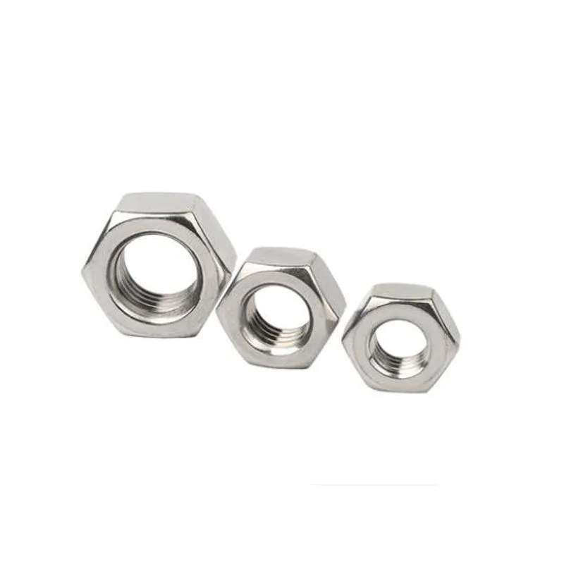 Шестигранная гайка из нержавеющей стали 304 шестигранная M1 M1.2 M1.4 M1.6 M2 M2.5 M3 M3.5 M4 M5 M6 M8