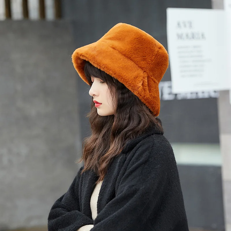 Женские шапки теплая зимняя модная шапка в рыбацком стиле плюшевая шляпа