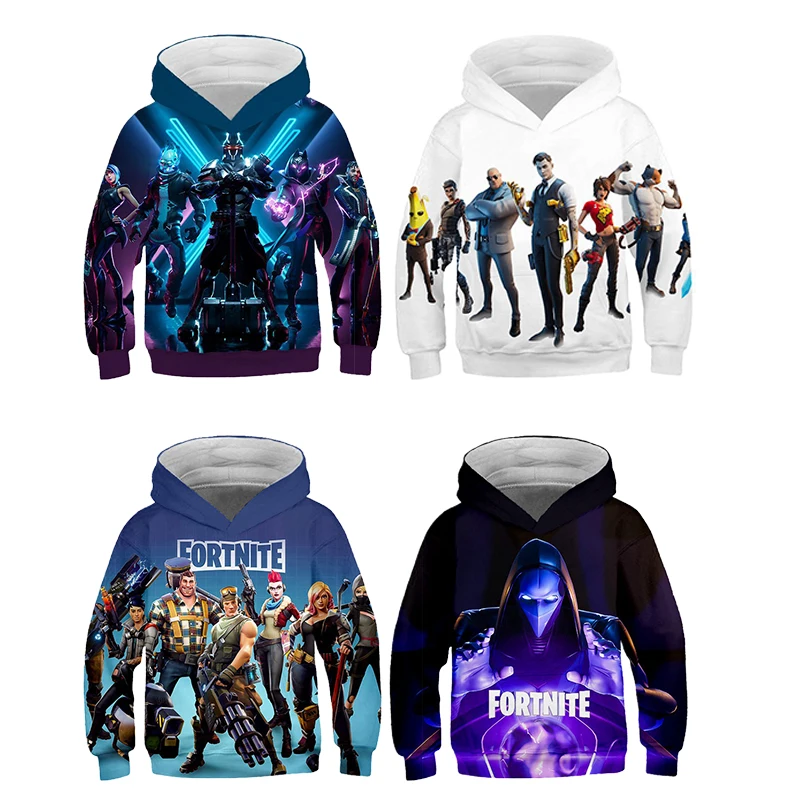 Толстовки с капюшоном 3D Fortnite для девочек подростков аниме одежда мальчиков