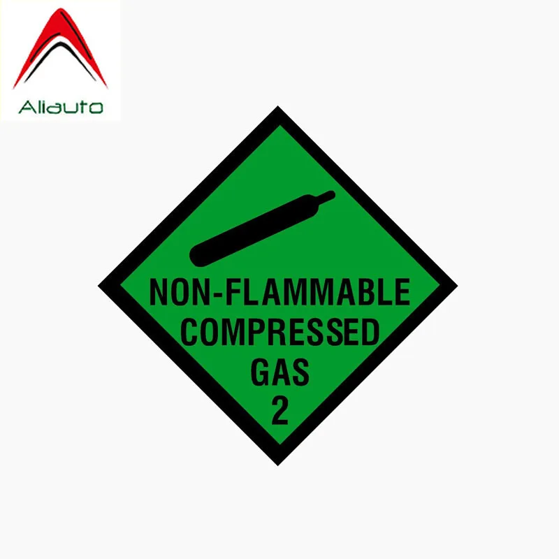 

Aliauto Warning Car Sticker NON FLAMMABLE COMPRESSED GAS Waterproof Reflective Decal PVC for BMW Mercedes Mazda,10cm*10cm