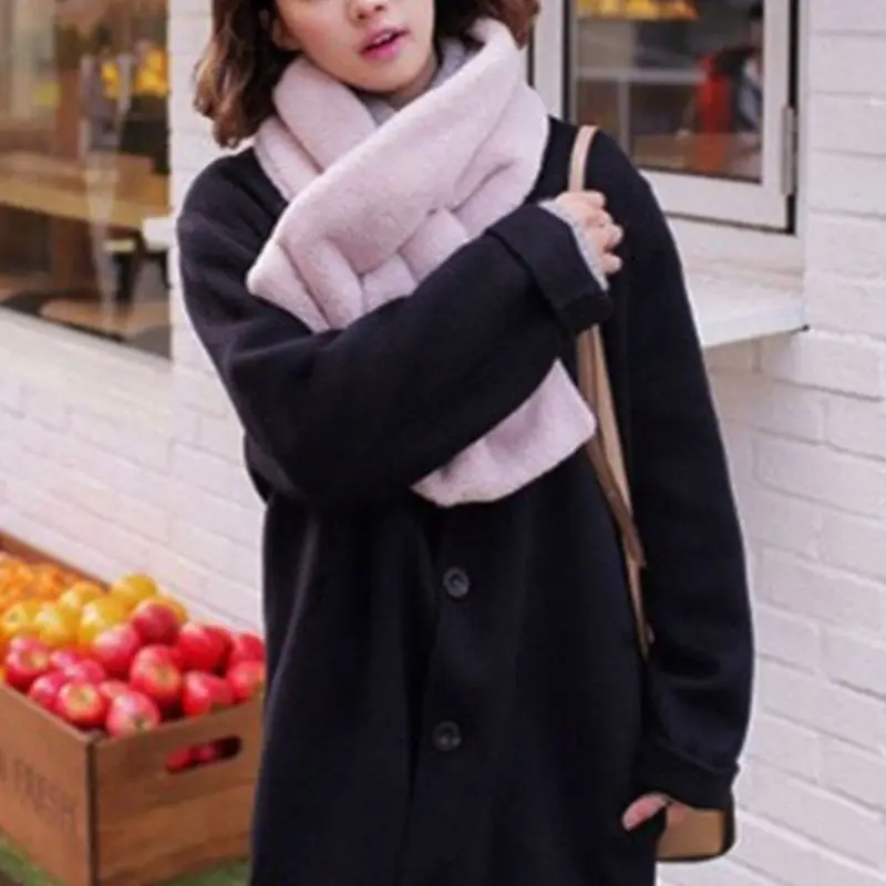 Женский модный шарф зимний утепленный с ворсом шесть цветов для студентов 2019| |