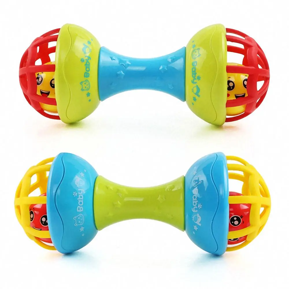 1 детская погремушка интерактивные игрушки мягкая резиновая гантеля для детей