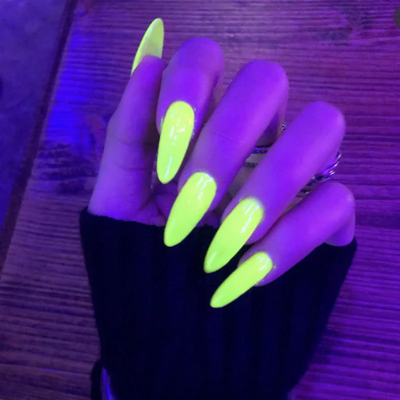 Флуоресцентный порошок для ногтей 12 цветов стандартный пигментный Набор цветных