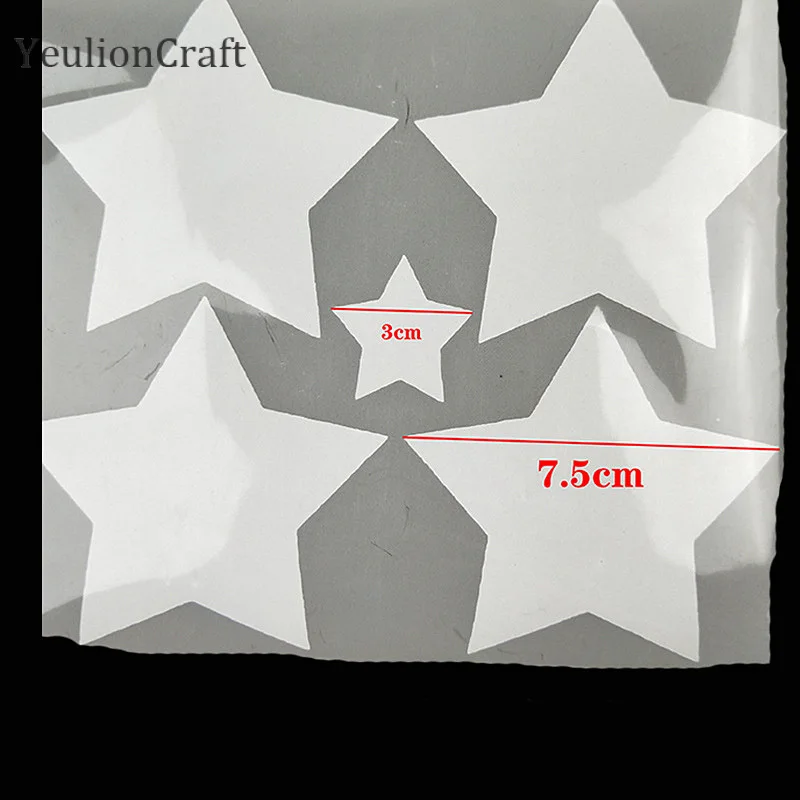 Винил Chzimade с узором в виде звезд и листьев теплопередающий винил для одежды