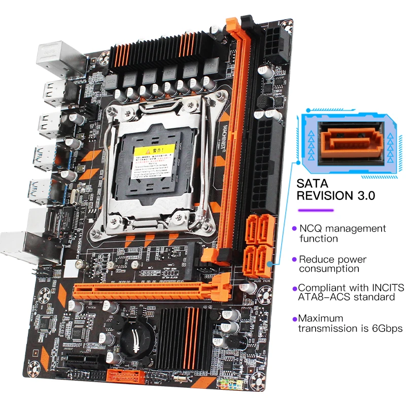 X99 материнская плата LGA 2011 3 LGA2011 с M.2 NVME слот Поддержка DDR4 ECC SATA3.0 USB3.0 ZX MINX9D4