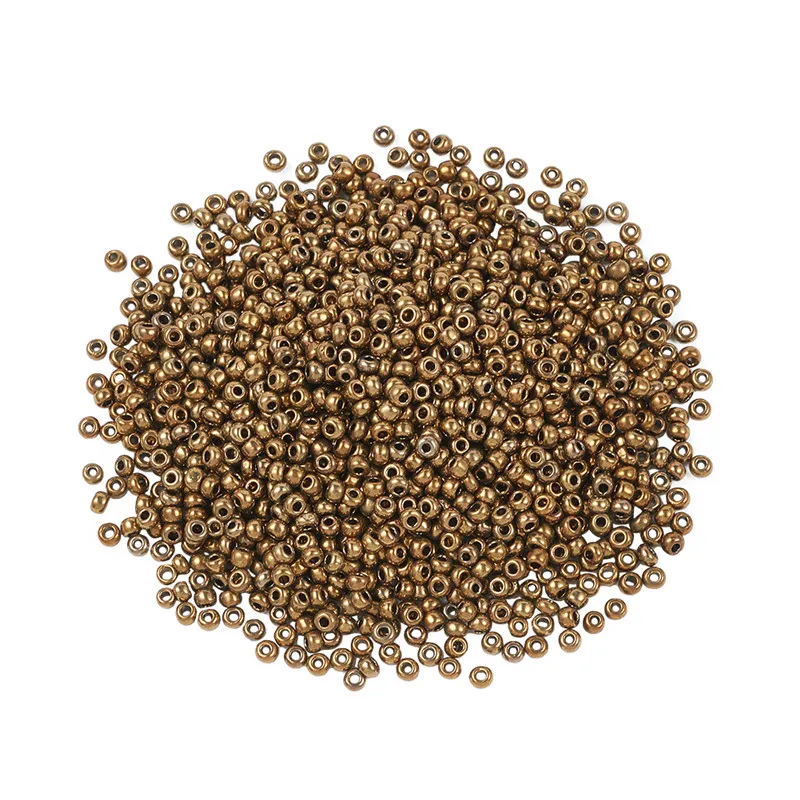 Около 3300 шт./50 г бусины из семян 11/0 гальванические стеклянные 2x1 5 мм отверстие: 0 3