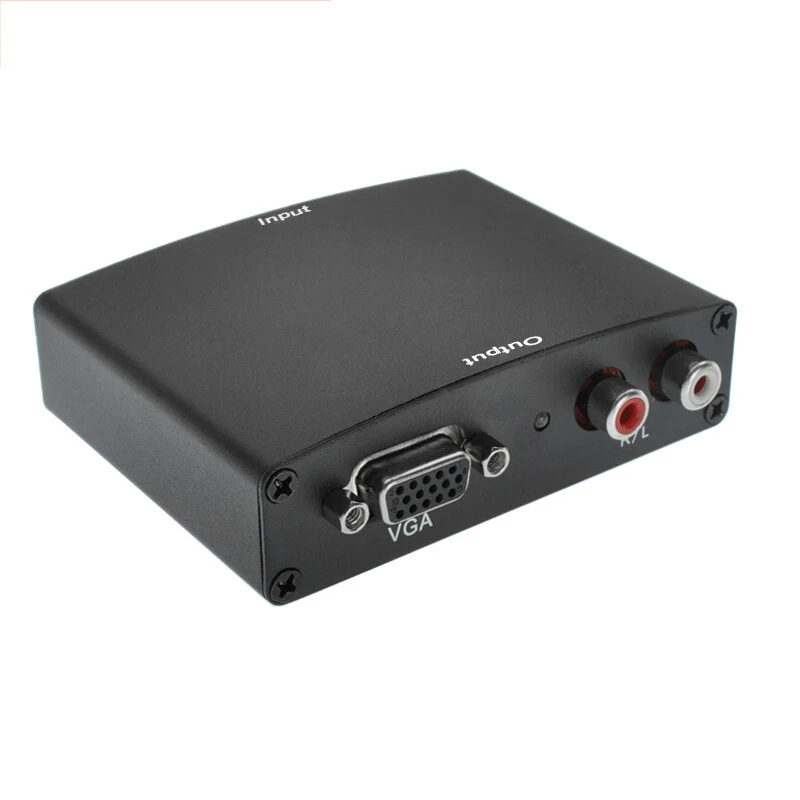 VGA к HDMI-совместимый конвертер аудио видео синхронизация выход с AV R/L Мощность HD