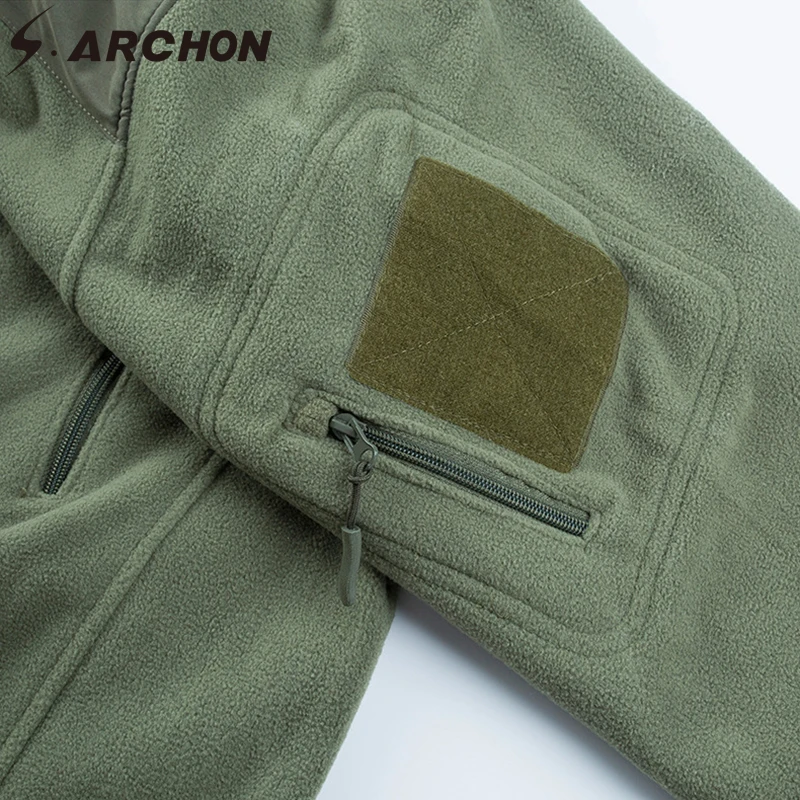 

S.ARCHON Winter Tactical Jacket Men Fleece Thick Thermal Warm Windproof Military Jacket Men Casual Fashion Army Airsoft Jacket