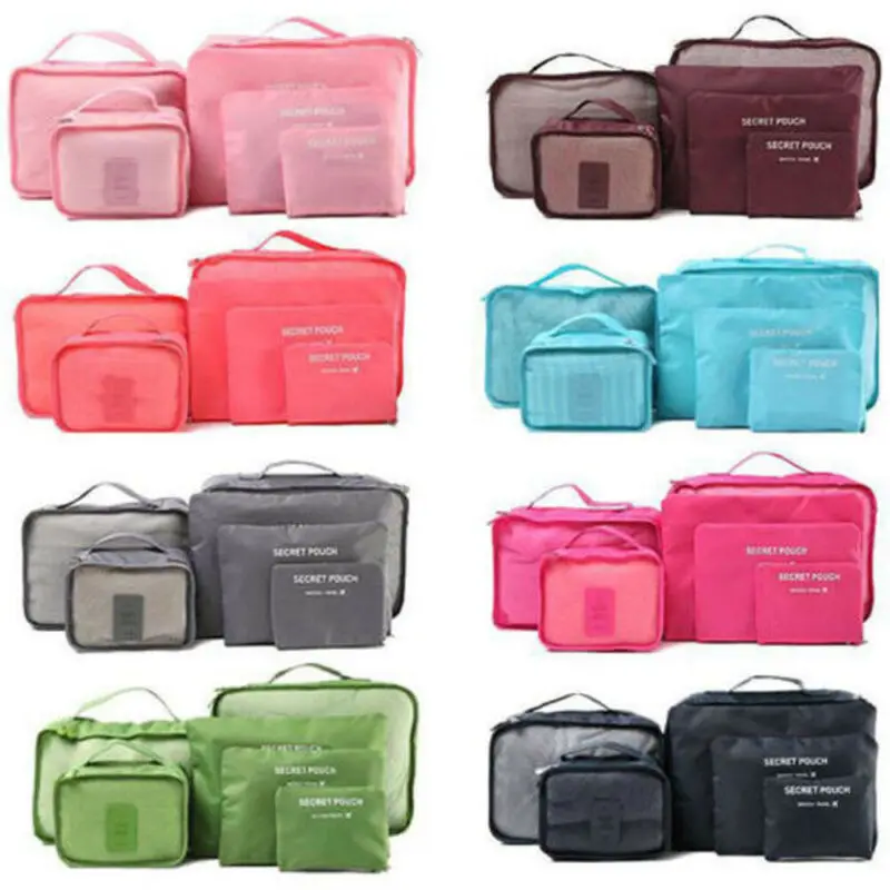 

6Pcs Waterproof Clothes Storage Bags Packing Cube Travel Luggage Organizer Pouch