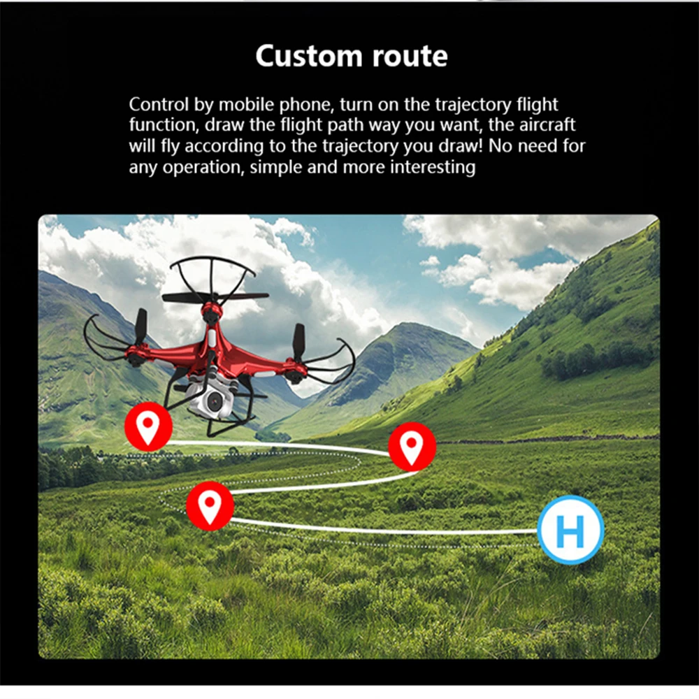 

PGY 2020 X52 Drone HD 1080PWifi transmission fpv quadcopter PTZ high drones pressure stable height Rc helicopter drone camera