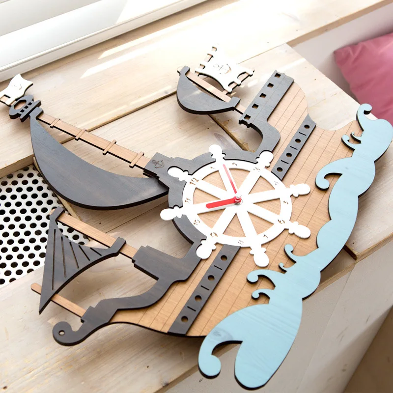 Бесшумные креативные настенные часы для гостиной оригинальные деревянные арт