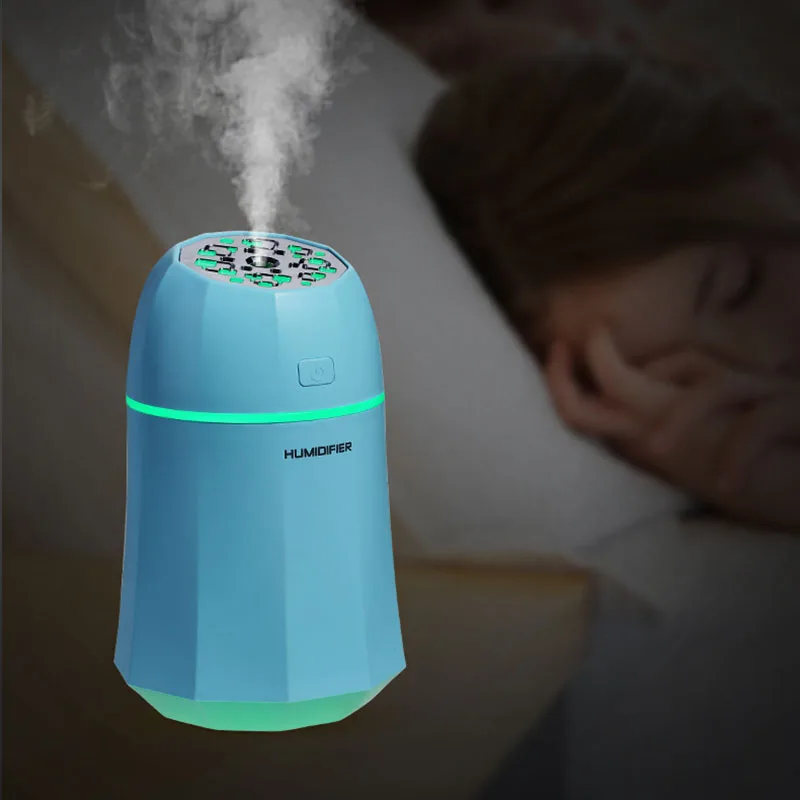 

280Ml Portable Small Humidifier, Mini Cold Mist Humidifiers with Color Led Lights Changing for Home Office Travel