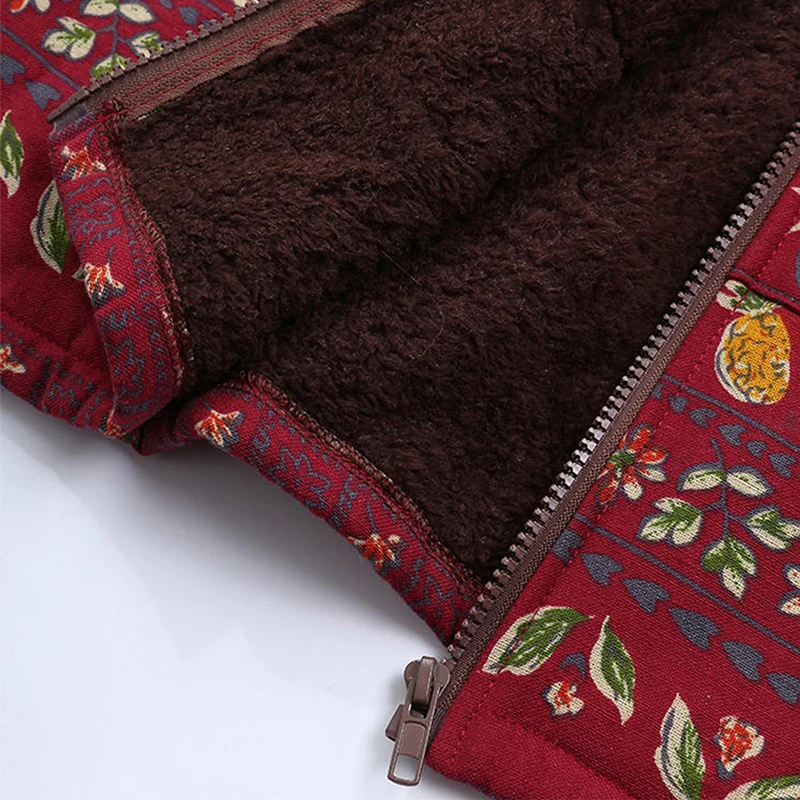 Everkaki Boho зимнее пальто куртка Женская Плюс Размер Толстая бархатная молния с капюшоном карманы пальто куртки женские осень зима