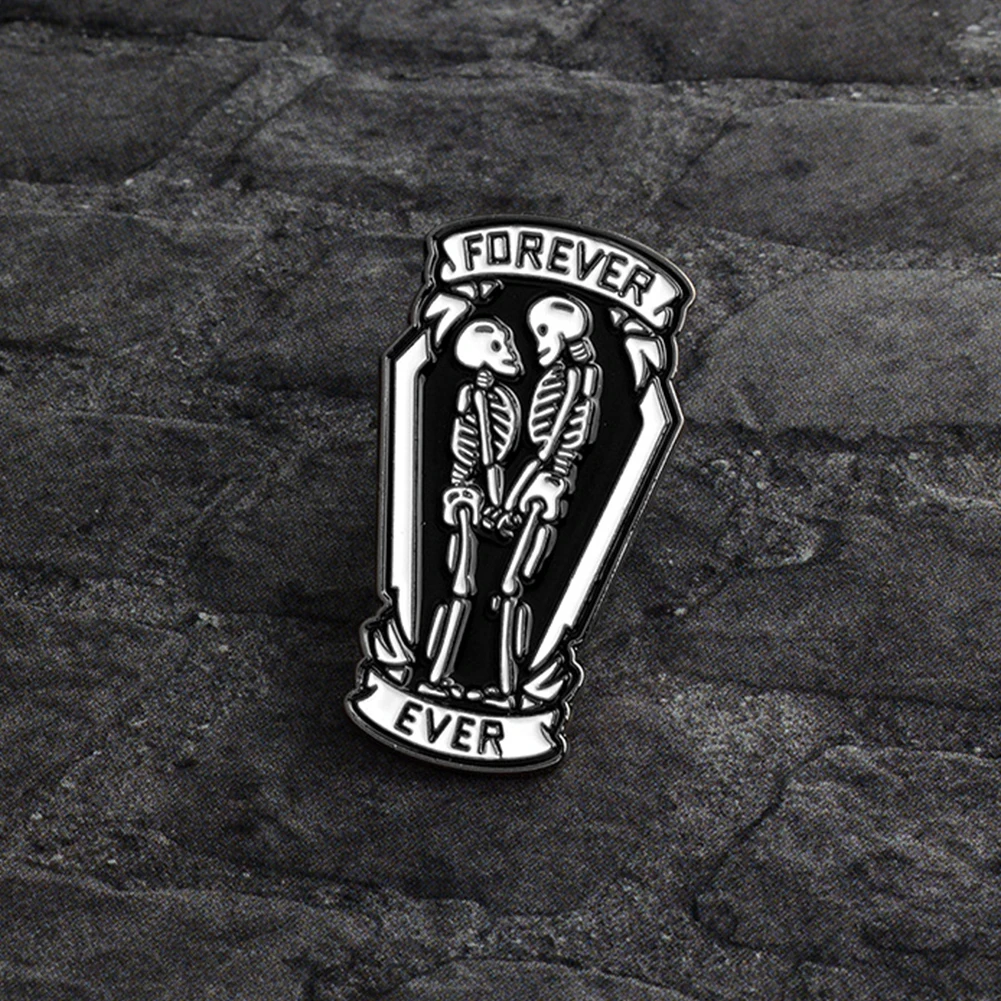 Breastpin Decor Zinc Alloy Anniversary Unisex Skull Pattern Forever Ever Brooch Clothes Accessories Exquisite Party | Украшения и
