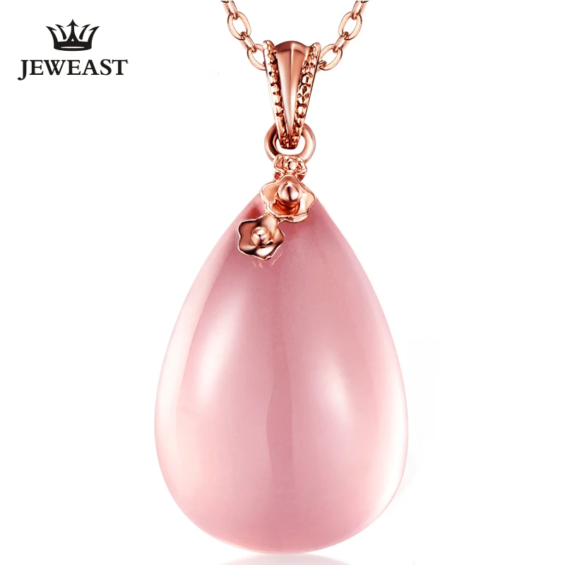 SLFD натуральный Гибискус камень 18K кулон из чистого золота настоящий AU 750 солидное