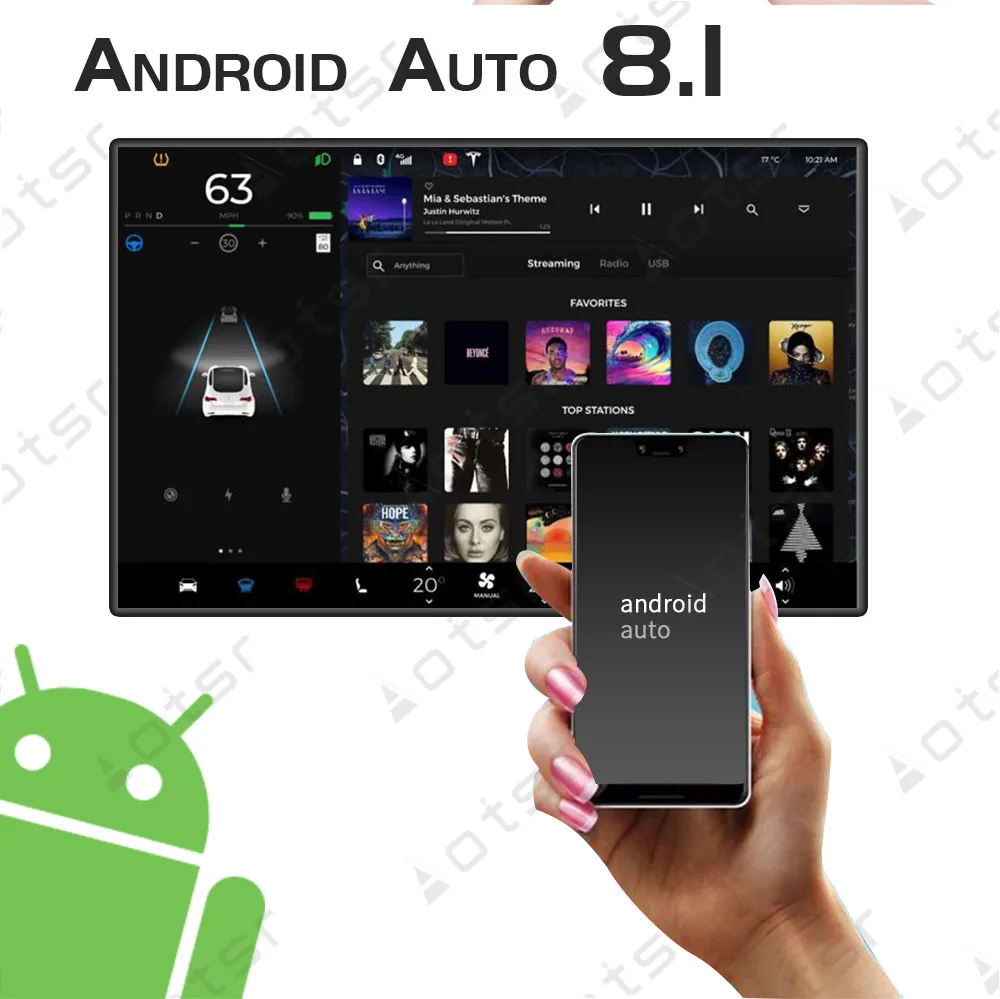 AOTSR WIFI Android 8.1 Tesla style DSP HD AUDIO Car GPS Navigation For Chevrolet sonic sail+ Multimedia Player Radio