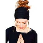 Однотонная женская повязка для волос, модная простая Милая повязка для волос с широким покрытием для девушек, элегантная женская повязка для волос для спорта на открытом воздухе и отпуска