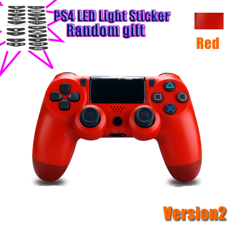 Red Новая версия 2 4,0 контроллер для SONY PS4 Геймпад для Play Station 4 джойстик Беспроводная консоль для PS3 для Dualshock - Цвет: Red
