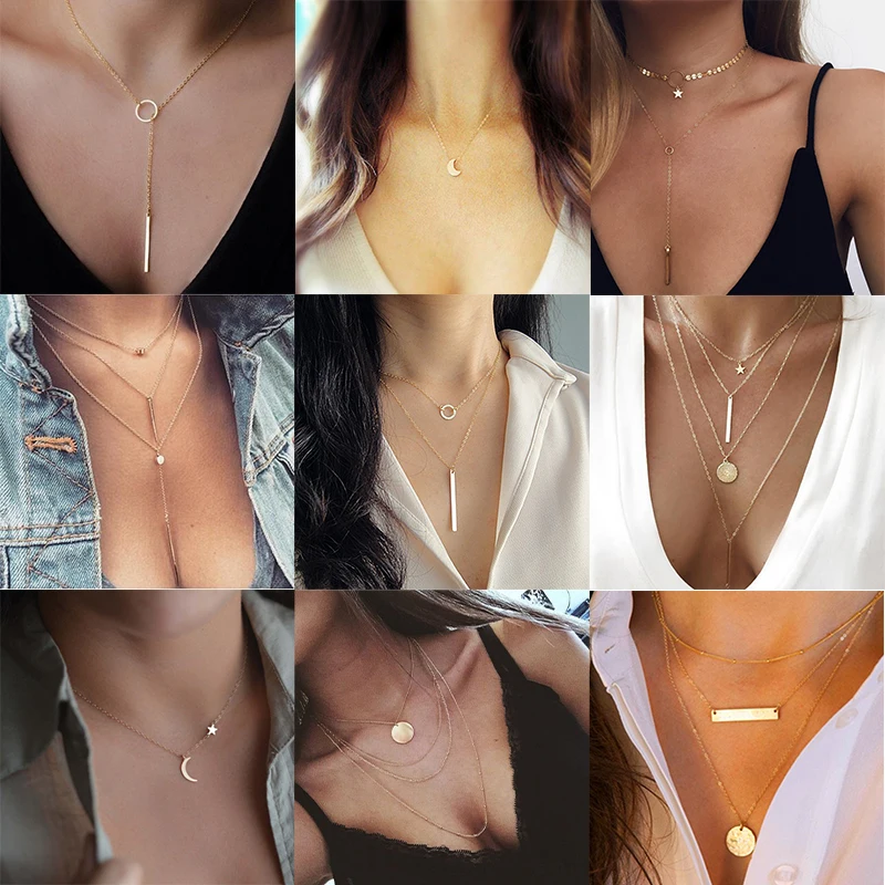 Новая сердечная ожерелье для женщин с короткой цепочкой, звездный модный подвеска, этнический бохемский чокер с доставкой.