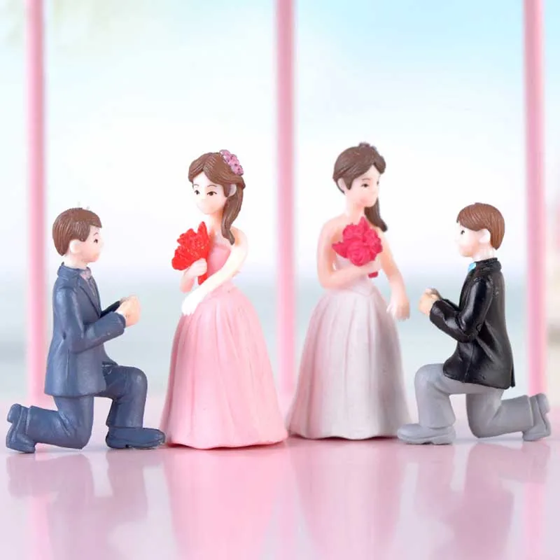 2 шт. микро пейзаж милый мультфильм Предложение Украшения для двоих украшения