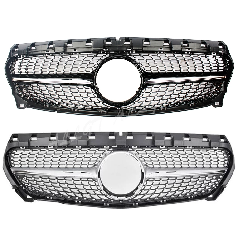 Front Racing Billet Bumper Grille Cover For Mercedes Benz W117 CLA Class 2017 2018 2019 GTR Diamond AMG | Автомобили и мотоциклы