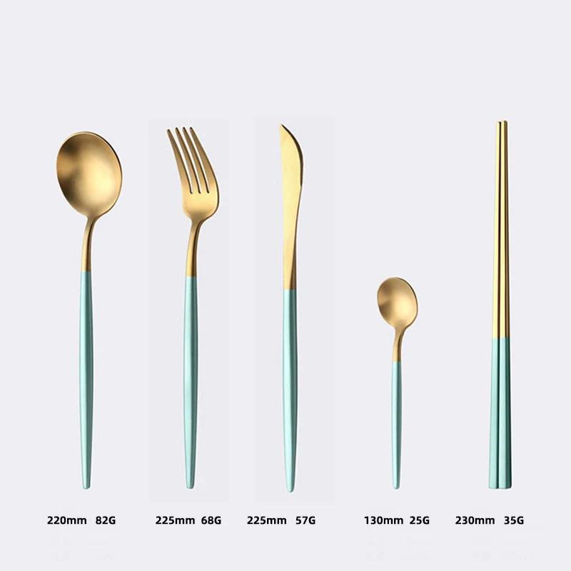 Столовые приборы из нержавеющей стали 304 столовый нож вилка ложка палочки набор