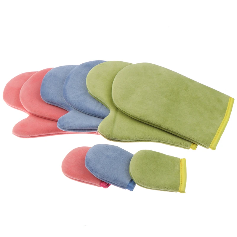 

Hot Self Tanning Mitt Kit Applicator Gloves Applicator Mitts Body Face Oiling Gloves Body Cleaning Glove Cream