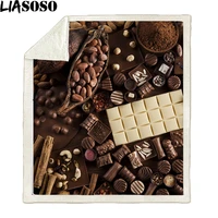 liasoso chocolate pattern sofa cover bedding set 3d printed comforterquilt cover macaron bed cover queen king home textile
