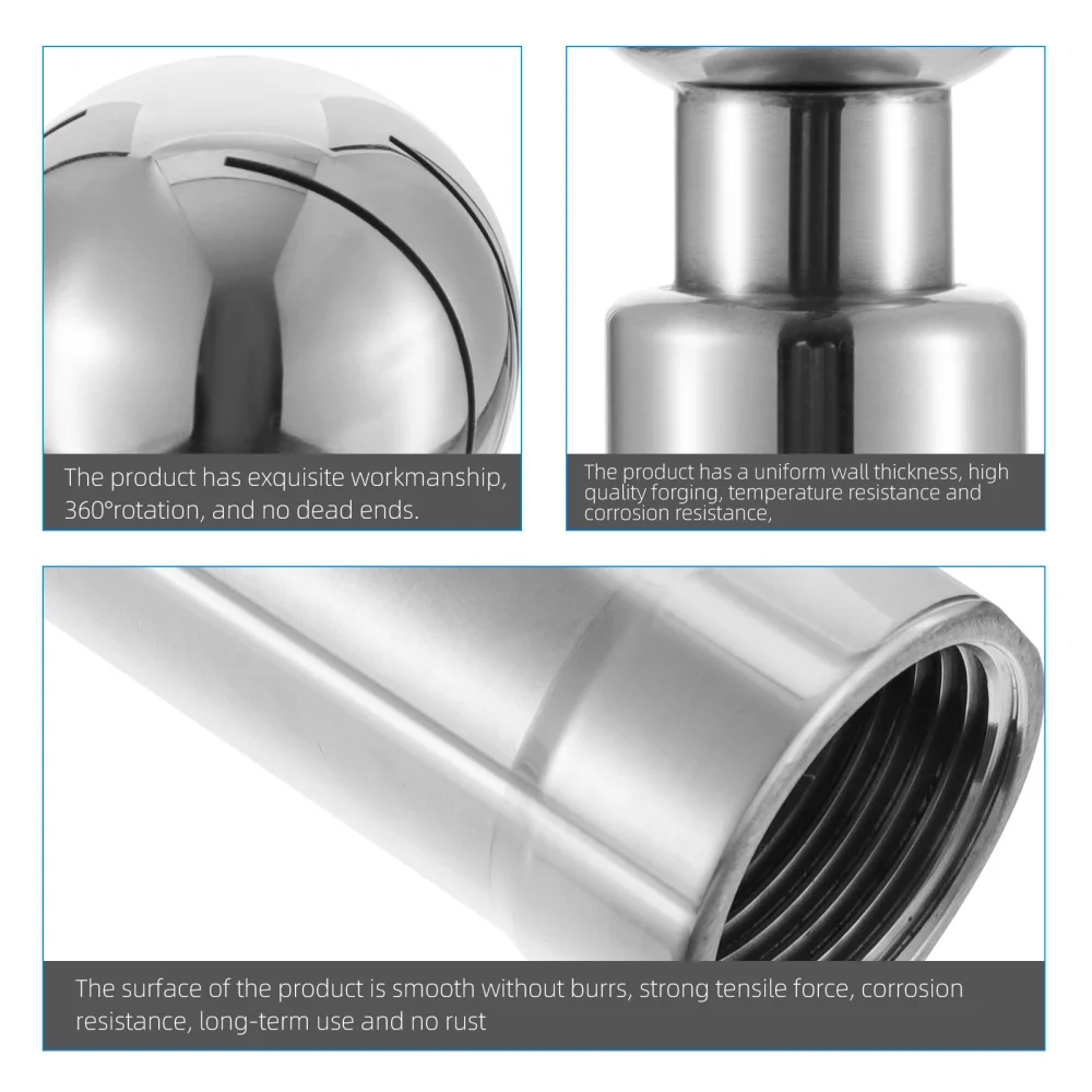 

1pc Quick-fit Spray 360 Degree Rotating Tank Washing Device (Silver)