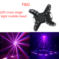 LED cross stage light mobile head full color high quality DMX DJ Christmas banquet hall music party performance light