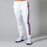 white jogger sweatpants men casual skinny cotton pants gym fitness workout trousers male spring sportswear track pants bottoms