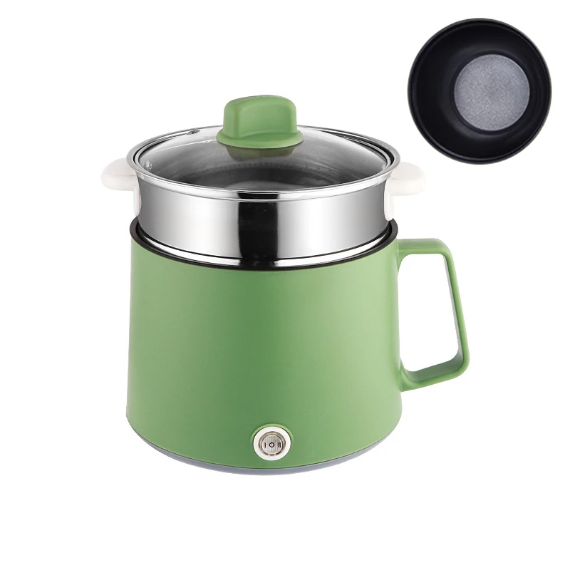

Multifunctional electric cooker 220v hot pot noodle rice cooker mini electric cooking machine Single/Double LayeNon-stick Pan