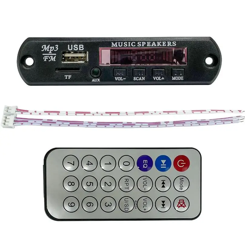 

LED Display Bluetooth Wireless Remote Control Audio Decoder Board FM USB TF CARD AUX Mode Switch Audio Accessories DIY Component