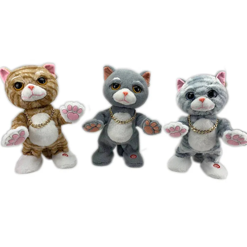 

Stuffed Electronic Soft Music Pet Plush Cat Dancing &Singing Animal Toys Robot Cat Kids Children Toys Birthday Christmas Gifts