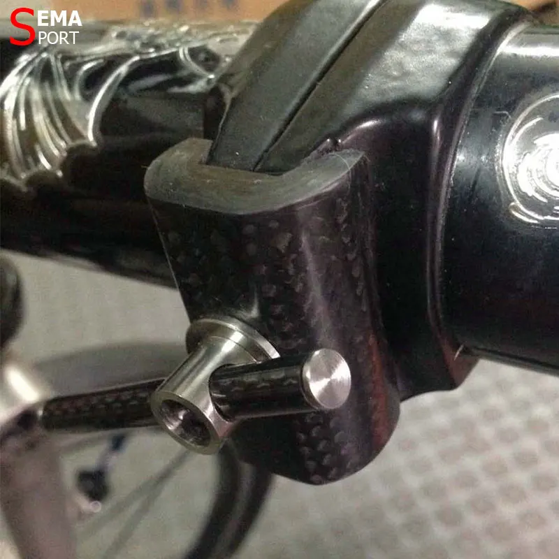 

Carbon Frame Clamp Bicycle Super Light 16g With Titanium Screw Hot Sale Folding Bike Black/Red Flag Color For Brompton