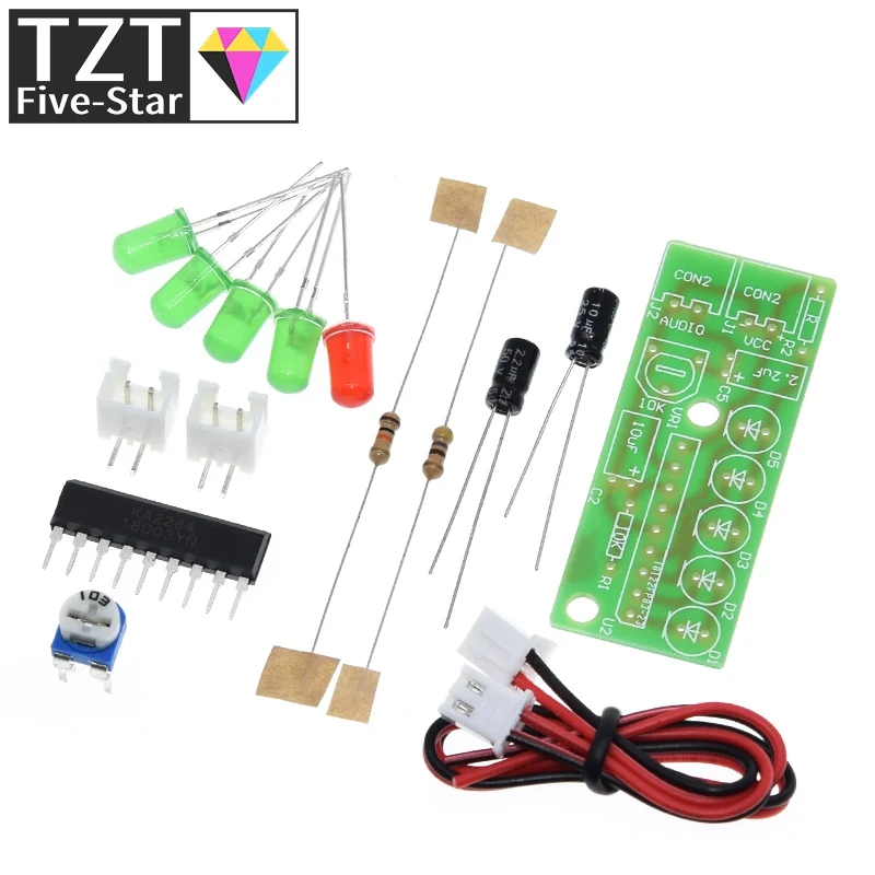 Электронный набор TZT запчасти 5 мм красный зеленый светодиодный индикатор уровня
