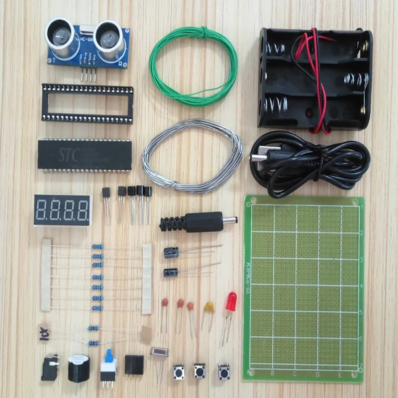 Ультразвуковой дальномер основанный на 51 единичном чипе компьютерный Выпускной