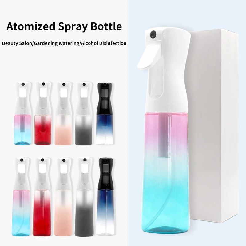 High Pressure Continuous Mist Liquid Refillable Empty Spray Bottles Water Alcohol Bottle Pro Salon Hairstyling Tool | Красота и