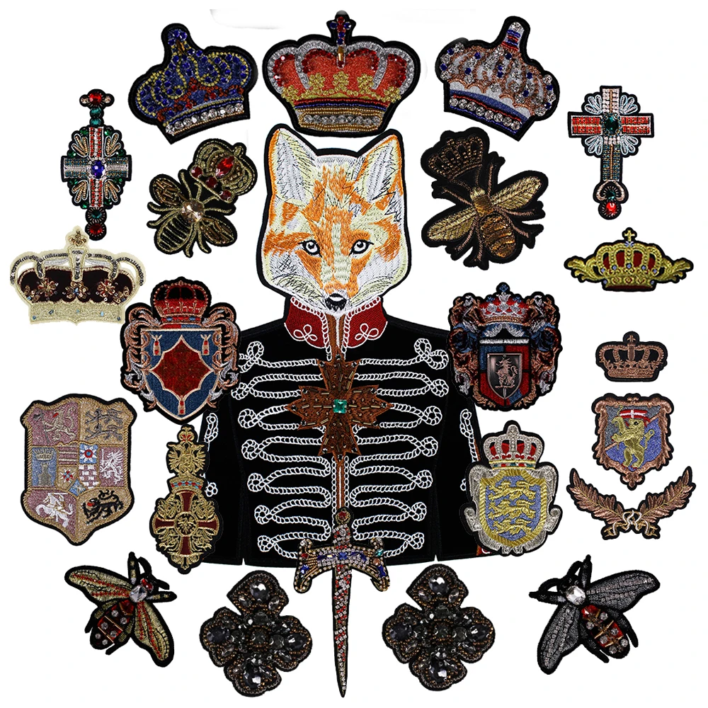 1 комплект, нашивки с вышивкой, солдатиками, пчелами, искусственными бусинами, модные аксессуары для шитья, TH1406