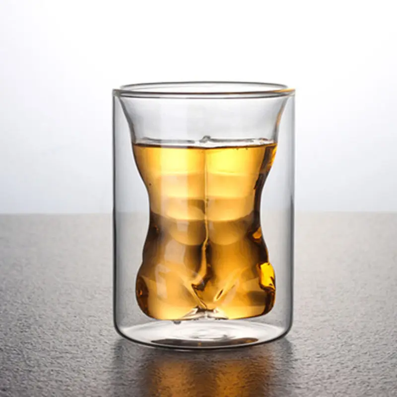 

Creative Body Shape Glass Cup Whiskey Glasses Wine Shot Glass Cup Sexy Lady Men Body Shape Chest Beer Cup for Vodka Whiskey Beer