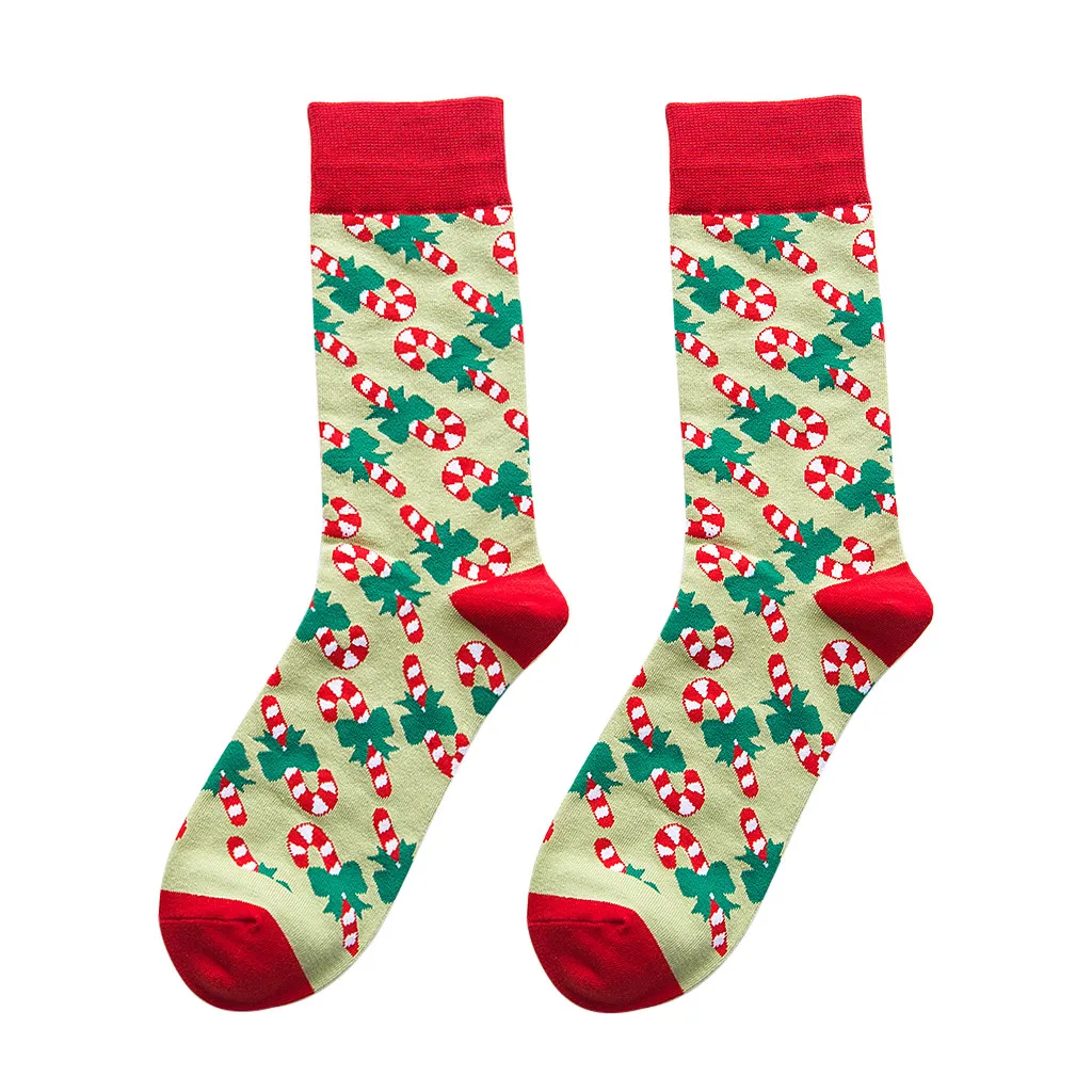 Рождественские Носки милые женские модные рождественские яркого цвета с принтом
